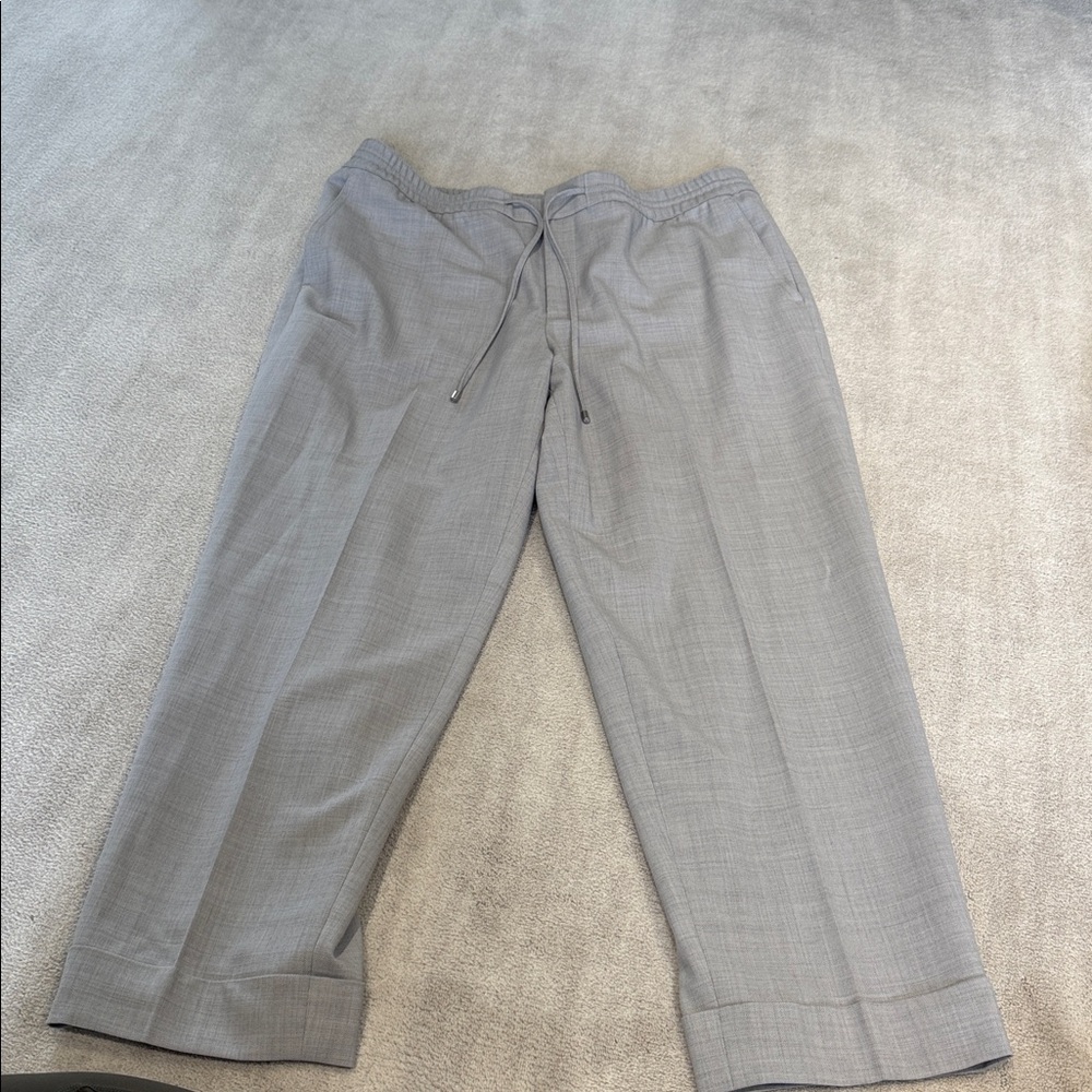 Club Monaco Drawstring Trousers - W/zipper close, two clasps & optional button